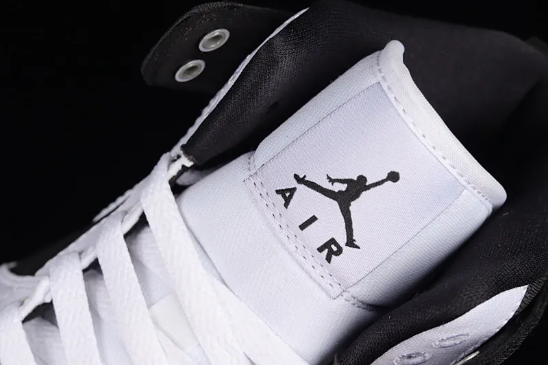 All categories Air Jordan Jordan series basketball shoes Air Jordan 1 Mid G version pure original Air Jordan 1 Mid UT "Black White" AJ1 Joe 1 white, black and purple stitching Zhongbang basketball shoes DD9338-016